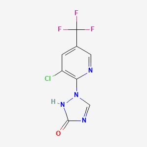 molecular formula C8H4ClF3N4O B3035375 1-[3-氯-5-(三氟甲基)-2-吡啶基]-1H-1,2,4-三唑-3-醇 CAS No. 320416-31-7