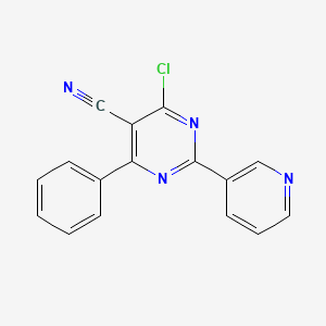 4-Chloro-6-phenyl-2-(3-pyridinyl)-5-pyrimidinecarbonitrile