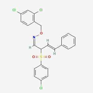 molecular formula C23H18Cl3NO3S B3035379 2-[(4-chlorophenyl)sulfonyl]-4-phenyl-3-butenal O-(2,4-dichlorobenzyl)oxime CAS No. 320417-57-0