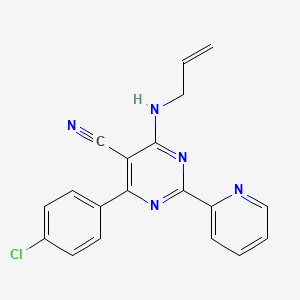 molecular formula C19H14ClN5 B3035384 4-(Allylamino)-6-(4-chlorophenyl)-2-(2-pyridinyl)-5-pyrimidinecarbonitrile CAS No. 320418-17-5
