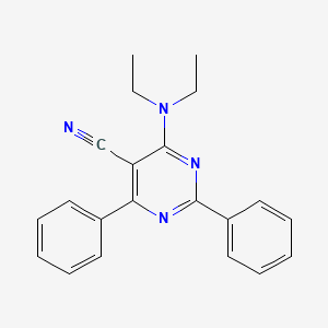 molecular formula C21H20N4 B3035386 4-(Diethylamino)-2,6-diphenyl-5-pyrimidinecarbonitrile CAS No. 320418-30-2