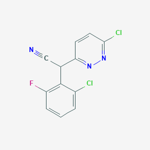 2-(2-Chloro-6-fluorophenyl)-2-(6-chloro-3-pyridazinyl)acetonitrile