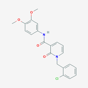 molecular formula C21H19ClN2O4 B3035394 1-[(2-氯苯基)甲基]-N-(3,4-二甲氧苯基)-2-氧代吡啶-3-甲酰胺 CAS No. 320419-77-0