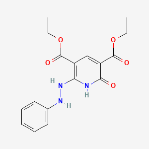 molecular formula C17H19N3O5 B3035397 Diethyl 2-hydroxy-6-(2-phenylhydrazino)-3,5-pyridinedicarboxylate CAS No. 320420-26-6