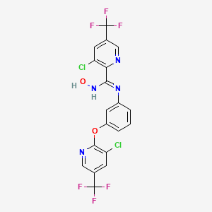 3-chloro-N-(3-{[3-chloro-5-(trifluoromethyl)-2-pyridinyl]oxy}phenyl)-N'-hydroxy-5-(trifluoromethyl)-2-pyridinecarboximidamide