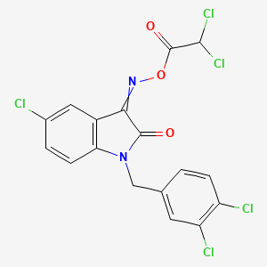 [[5-Chloro-1-[(3,4-dichlorophenyl)methyl]-2-oxoindol-3-ylidene]amino] 2,2-dichloroacetate