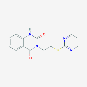 molecular formula C14H12N4O2S B303541 3-[2-(2-pyrimidinylsulfanyl)ethyl]-2,4(1H,3H)-quinazolinedione 