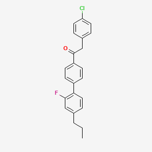 2-(4-Chlorophenyl)-1-(2'-fluoro-4'-propyl[1,1'-biphenyl]-4-yl)-1-ethanone