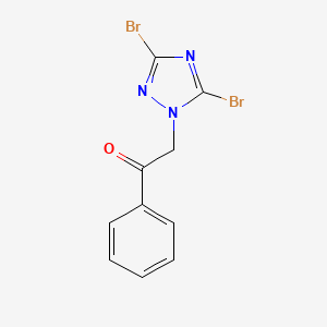 2-(3,5-dibromo-1H-1,2,4-triazol-1-yl)-1-phenyl-1-ethanone