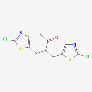 molecular formula C11H10Cl2N2OS2 B3035419 4-(2-氯-1,3-噻唑-5-基)-3-[(2-氯-1,3-噻唑-5-基)甲基]-2-丁酮 CAS No. 320424-33-7
