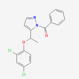 {5-[1-(2,4-dichlorophenoxy)ethyl]-1H-pyrazol-1-yl}(phenyl)methanone