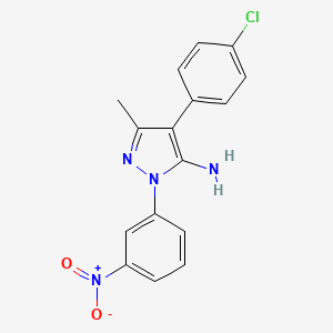 4-(4-chlorophenyl)-3-methyl-1-(3-nitrophenyl)-1H-pyrazol-5-ylamine