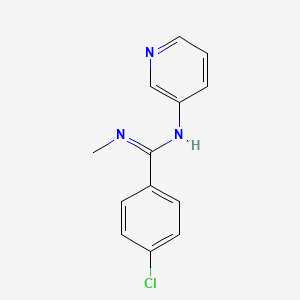molecular formula C13H12ClN3 B3035439 4-chloro-N'-methyl-N-(3-pyridinyl)benzenecarboximidamide CAS No. 321429-90-7