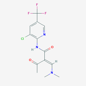 (2E)-N-[3-chloro-5-(trifluoromethyl)pyridin-2-yl]-2-(dimethylaminomethylidene)-3-oxobutanamide
