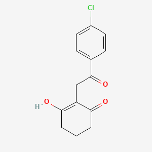 molecular formula C14H13ClO3 B3035443 2-[2-(4-Chlorophenyl)-2-oxoethyl]-3-hydroxy-2-cyclohexen-1-one CAS No. 321430-56-2