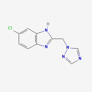 molecular formula C10H8ClN5 B3035447 5-chloro-2-(1H-1,2,4-triazol-1-ylmethyl)-1H-1,3-benzimidazole CAS No. 321430-85-7