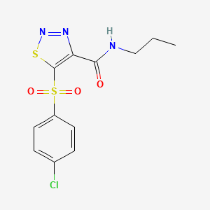 5-[(4-chlorophenyl)sulfonyl]-N-propyl-1,2,3-thiadiazole-4-carboxamide