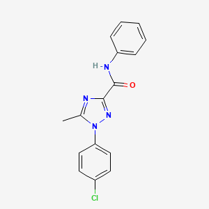 molecular formula C16H13ClN4O B3035450 1-(4-chlorophenyl)-5-methyl-N-phenyl-1H-1,2,4-triazole-3-carboxamide CAS No. 321431-18-9