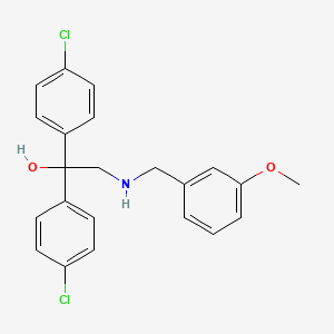 molecular formula C22H21Cl2NO2 B3035463 1,1-Bis(4-chlorophenyl)-2-[(3-methoxyphenyl)methylamino]ethanol CAS No. 321432-83-1