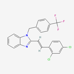 2-(2,4-Dichlorostyryl)-1-(4-(trifluoromethyl)benzyl)-1H-1,3-benzimidazole