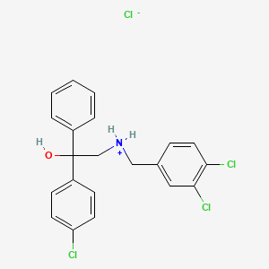 2-(4-chlorophenyl)-N-(3,4-dichlorobenzyl)-2-hydroxy-2-phenyl-1-ethanaminium chloride