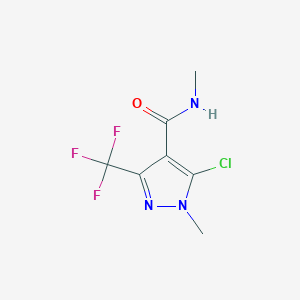 molecular formula C7H7ClF3N3O B3035480 5-氯-N,1-二甲基-3-(三氟甲基)-1H-吡唑-4-羧酰胺 CAS No. 321533-91-9