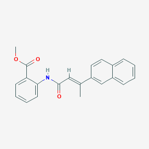 molecular formula C22H19NO3 B3035494 (E)-methyl 2-(3-(naphthalen-2-yl)but-2-enamido)benzoate CAS No. 321674-72-0