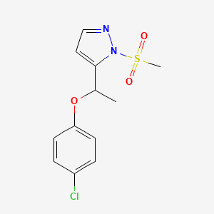 4-chlorophenyl 1-[1-(methylsulfonyl)-1H-pyrazol-5-yl]ethyl ether