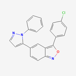 3-(4-chlorophenyl)-5-(1-phenyl-1H-pyrazol-5-yl)-2,1-benzisoxazole