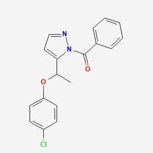 {5-[1-(4-chlorophenoxy)ethyl]-1H-pyrazol-1-yl}(phenyl)methanone
