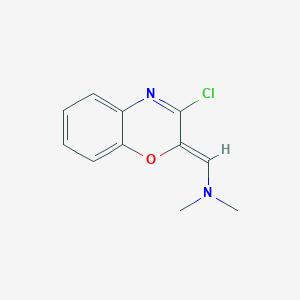 molecular formula C11H11ClN2O B3035508 2-(Dimethylaminomethylene)-3-chloro-2H-1,4-benzoxazine CAS No. 32284-73-4