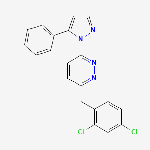 3-[(2,4-Dichlorophenyl)methyl]-6-(5-phenylpyrazol-1-yl)pyridazine