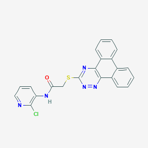 molecular formula C22H14ClN5OS B303552 N-(2-chloro-3-pyridinyl)-2-(phenanthro[9,10-e][1,2,4]triazin-3-ylsulfanyl)acetamide 