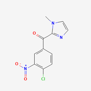 molecular formula C11H8ClN3O3 B3035524 2-[(4-chloro-3-nitrophenyl)carbonyl]-1-methyl-1H-imidazole CAS No. 32902-22-0