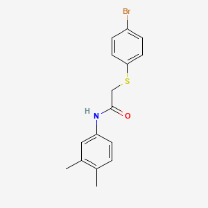 2-[(4-bromophenyl)sulfanyl]-N-(3,4-dimethylphenyl)acetamide