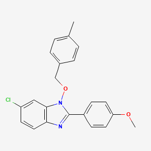 molecular formula C22H19ClN2O2 B3035532 4-{6-氯-1-[(4-甲基苄基)氧基]-1H-1,3-苯并咪唑-2-基}苯基甲基甲醚 CAS No. 329234-97-1