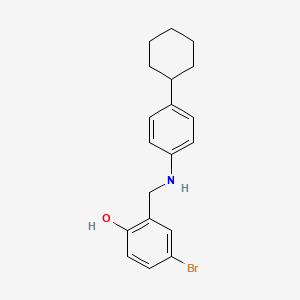 4-Bromo-2-{[(4-cyclohexylphenyl)amino]methyl}phenol