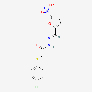 2-[(4-chlorophenyl)sulfanyl]-N'-[(5-nitro-2-furyl)methylene]acetohydrazide
