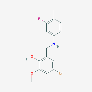 4-Bromo-2-{[(3-fluoro-4-methylphenyl)amino]methyl}-6-methoxyphenol