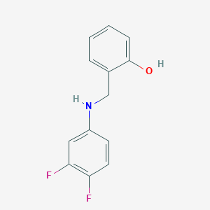 molecular formula C13H11F2NO B3035541 2-[[(3,4-二氟苯基)氨基]甲基]苯酚 CAS No. 329779-39-7