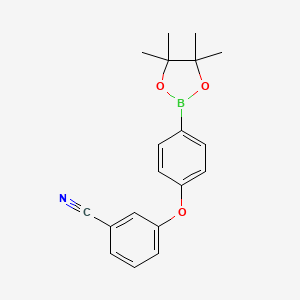 molecular formula C19H20BNO3 B3035547 3-(4-(4,4,5,5-Tetramethyl-1,3,2-dioxaborolan-2-yl)phenoxy)benzonitrile CAS No. 330792-98-8