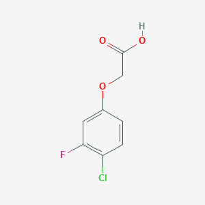 molecular formula C8H6ClFO3 B3035549 2-(4-Chloro-3-fluorophenoxy)acetic acid CAS No. 331-41-9