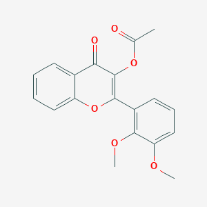 molecular formula C19H16O6 B3035551 2-(2,3-二甲氧基苯基)-4-氧代-4H-色满-3-基乙酸酯 CAS No. 331459-70-2