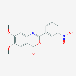 molecular formula C16H12N2O6 B3035556 6,7-dimethoxy-2-(3-nitrophenyl)-4H-3,1-benzoxazin-4-one CAS No. 331461-74-6