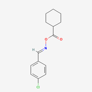 molecular formula C14H16ClNO2 B3035558 1-Chloro-4-({[(cyclohexylcarbonyl)oxy]imino}methyl)benzene CAS No. 331462-07-8