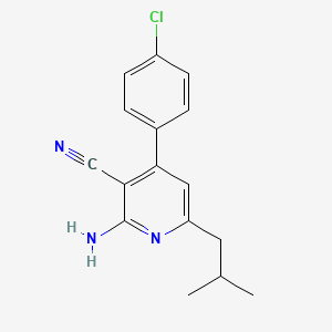 2-Amino-4-(4-chlorophenyl)-6-isobutylnicotinonitrile