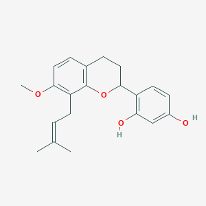 molecular formula C21H24O4 B3035564 2',4'-二羟基-7-甲氧基-8-异戊烯基黄烷 CAS No. 331954-16-6