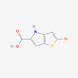 molecular formula C7H4BrNO2S B3035568 2-溴-4H-噻吩并[3,2-b]吡咯-5-甲酸 CAS No. 332099-09-9
