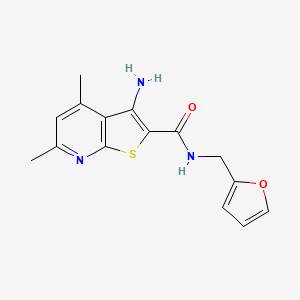 3-Amino-N-(furan-2-ylmethyl)-4,6-dimethylthieno[2,3-b]pyridine-2-carboxamide