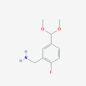 molecular formula C10H14FNO2 B3035576 5-(Dimethoxymethyl)-2-fluorobenzylamine CAS No. 334019-20-4